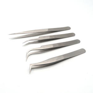 Pince à épiler professionnelle en acier inoxydable avec logo personnalisé OEM pointe pointue marque privée 2025 pince à épiler d'extension de cils avec logo personnalisé - Product Image 3