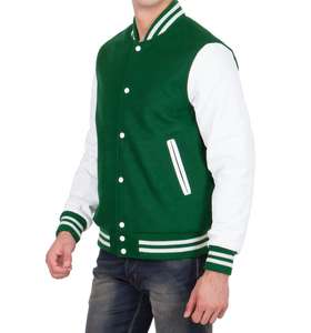 Chaqueta universitaria con estampado personalizado, chaqueta de béisbol de manga larga para hombre, chaquetas Varsity Letterman lisas en blanco para hombre - Product Image 5