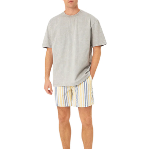 T-shirt surdimensionné lavé à l'acide 100% coton de qualité supérieure pour hommes Streetwear lourd T-shirts pour hommes - Product Image 1