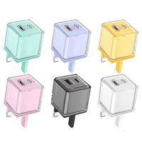 Nouveauté Chargeur Cube Mini Portable Universel QC3.0 12W 20W à Design Cristal, Charge Rapide Type-C pour iPhone Android