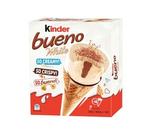 Venta Directa de Fábrica al Por Mayor a Precio Competitivo, Conos de Helado Kinderr Bueno White 4 x 90ml Disponibles a Precio de Mayoreo - Product Image 6