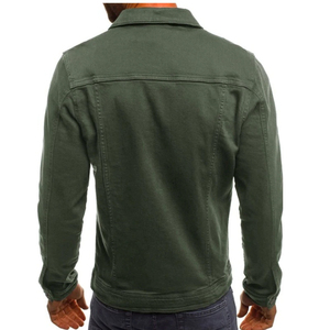 Material de alta calidad, nueva ropa de calle elegante, Chaquetas vaqueras para hombre, servicio OEM, logotipo personalizado, chaqueta de tela vaquera transpirable para hombre - Product Image 6