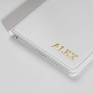 เคสใส่หนังสือเดินทางและที่ใส่บัตรหลายสีแบบเย็บติดมีป้ายชื่อทำด้วยมือ PLT-0004วินเทจใช้ได้ทั้งชายและหญิง - Product Image 4