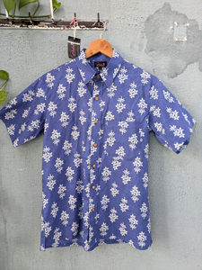 เสื้อเชิ้ตแขนสั้นลายดอกไม้ผ้าฝ้ายสำหรับผู้ชาย ปกคอปกติ ติดกระดุมเม็ดเดียว สไตล์ลำลอง ระบายอากาศได้ดี เหมาะสำหรับฤดูร้อน - Product Image 6