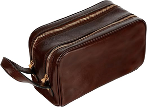 Bolsa de maquillaje de cuero de lujo Organizador de cosméticos elegante, neceser portátil suave, elegante Almacenamiento de belleza para mujeres - Product Image 3