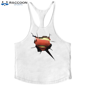 Hot Sale Breathable Quick-Dry Eco-Friendly Singlets for Men's Bodybuilding Fitness Wear Custom Colors OEM Service Raccoon Sports - Product Image 4