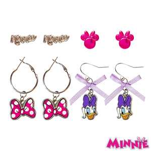 Juego de 4 Aretes Hipoalergénicos de Mickey y Minnie Mouse para Niños, Fans y Coleccionistas - Product Image 4