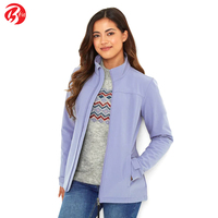 Tissu imprimé de haute qualité rempli de coton Style personnalisé Meilleur prix Veste Softshell à col montant pour femmes