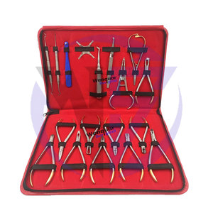 Instrumentos Kit de ortodoncia de acero inoxidable 19 piezas Alicates y herramientas dentales básicos Juego de alta calidad para aparatos ortopédicos y cuidado de ortodoncia - Product Image 5