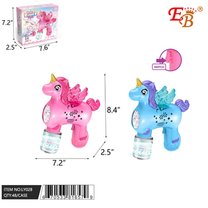 Pistolet à bulles de licorne électrique 8.4 \ "X7.2 \" avec 48 pièces/C Machine à bulles d'eau Unicorno - Product Image 1
