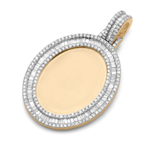 Iced <b>Memory</b> Pendant Custom Baguette Design Round Diamond Moissanite Hip Hop Street Fashion Personalized Artist - Product Image 2