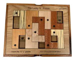 Le puzzle en bois Lucky L, jeu artisanal classique, casse-tête, divertissement familial, défi mental, divertissement de table intérieur - Product Image 2