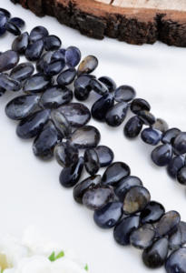 Iolite facetté en forme de poire de 8 pouces, naturel, pour la fabrication de bijoux fins, pierre précieuse pour collier - Product Image 2