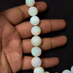 10mm to 20mm Ethiopian Opal Rainbow Color Smooth Round Natural Gemstone Beads High Quality for Jewelry Making - Product Image 3