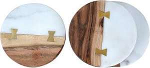 Posavasos de Madera Personalizados con Reverso de Mármol, Clásicos, Ecológicos, de Alta Calidad y Bajo Precio al por Mayor, Fabricante y Exportador - Product Image 3