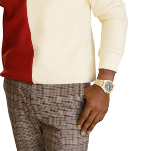 เสื้อสเวตเตอร์ chenille ครึ่งและครึ่งชายเสื้อสเวตเตอร์คอกลมชายเสื้อสเวตเตอร์คอตตอนผ้าฟลีซหนา - Product Image 3