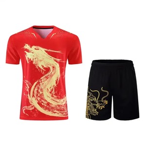 Fuzz Zappers Hommes/Femmes Personnalisé Nom de l'équipe Badminton Tennis de Table Sports Costumes Athlétique Polyester Imperméable Séchage Rapide Maillots - Product Image 1