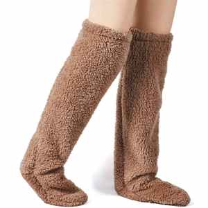 Soft <b>Fluffy</b> Autumn Men's Dress Socks Warm Cozy Fleece Home Socks Sweat-Absorbent Hand Drawn Design High Quality - Product Image 1