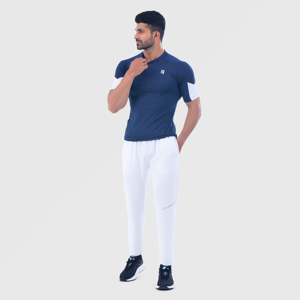 Classic Casual Time-Shift <b>Trousers</b> <b>Elastic</b> High <b>Waist</b> White Colored Wash Zipper Pleat Pattern Woolen Woven Pants for Summer - Product Image 4