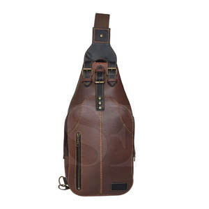 Bolso bandolera de cuero cruzado de fábrica, bolsos de hombro de lona de cuero para hombre, bolso cruzado más vendido - Product Image 3