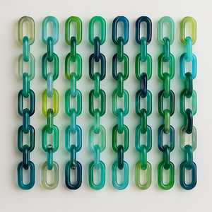 Chaîne à maillons en résine personnalisée écologique, grande taille, transparente et multicolores, décoration artisanale pour la maison - Product Image 4