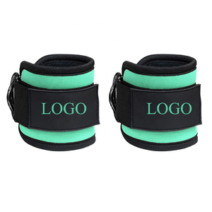 Correas de tobillo de neopreno con anillo en D doble de moda, levantamiento de pesas ajustable para equipo de gimnasio, accesorios de gimnasio de compresión - Product Image 1