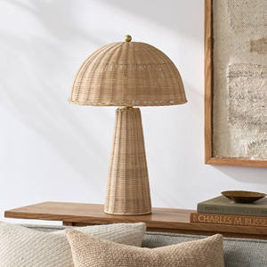 Handmade mushroom shape table lamp, trending design from Vietnam, natural color eco <b>decor</b> <b>lighting</b>, wholesale. - Product Image 1