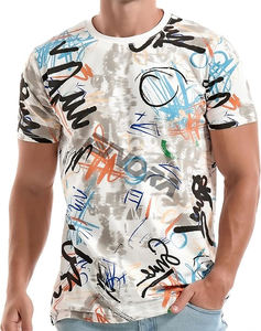 Camiseta de manga corta con estampado personalizado para hombre Camisetas de calle personalizadas Deportes Algodón Manga corta Impresión de diseñador de lujo - Product Image 1