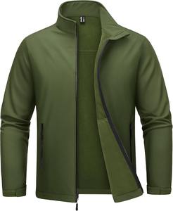 Chaquetas Softshell de Invierno para Hombre, Modernas, de Poliéster con Forro Polar Transpirable, Cordón Ajustable, 2 Bolsillos Laterales con Cremallera, Puños con Velcro - Product Image 6