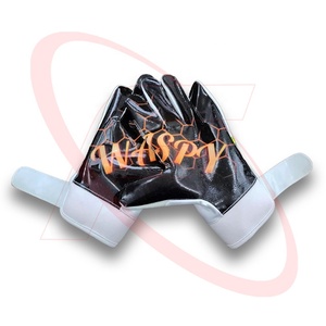 Gants de frappeur de baseball en cuir véritable avec impression 3D en silicone sur le devant, sublimation et dos imprimés pour le golf et les mains. - Product Image 1