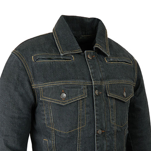 Veste en jean pour homme élégante et tendance, avec des designs personnalisés, logo sur le devant, séchage rapide et respirante, coupe classique, hiver - Product Image 4
