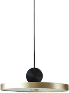 Lampada a Sospensione SIMIG in Stile Arte Moderna, Lampadario a Striscia ad Anello Nero e Oro in Ferro, Adatto <span class=keywords><strong>per</strong></span> Ingresso e Camera da Letto - Product Image 2