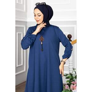 Conjunto de 3 piezas de Jacinto índigo, pantalones cortos de punto con logotipo personalizado con patrón sólido de ajuste holgado, Top y pantalones cortos de dos piezas - Product Image 4