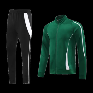 Traje de chándal con cremallera para hombre, pantalones de chándal apilados de algodón 100%, chándal, cuello con capucha de peso pesado, traje deportivo de invierno - Product Image 3