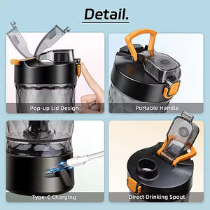Botol minum elektrik, pengisian USB dapat diisi ulang 20oz kustom cangkir pengocok elektrik dapat diisi ulang bubuk Protein <span class=keywords><strong>Blender</strong></span> Botol minum - Product Image 4