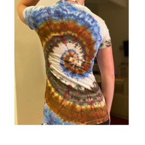 Camiseta de manga corta transpirable para mujer Tie Dye Camiseta de manga corta de alta calidad para mujer Tie Dye Proveedor de Bangladesh - Product Image 5