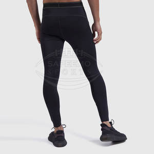 Collants de course pour hommes de haute qualité avec taille élastique, design réglable, option de logo personnalisé pour les sports d'équipe, performance - Product Image 3