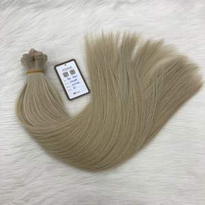 Cheveux naturels Remy de couleur cendré de 20 pouces trame plate de qualité de luxe sans perte ni enchevêtrement origine vietnamienne - Product Image 5