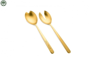 Ensemble de couverts plaqués or 4 pièces, finition miroir, manche long, vaisselle de luxe moderne pour les occasions de mariage - Product Image 4
