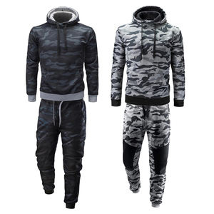 2022 diseño personalizado de los hombres de talla grande Jogger chándal 100% algodón deportes Activewear invierno entrenamiento desgaste conjuntos - Product Image 1