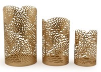 Porte-bougie votif classique moderne en métal à motif de feuilles, grand, fait main, personnalisable, pour une combustion propre, en promotion, pour la décoration intérieure et les mariages