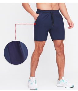 Shorts décontractés pour hommes en nylon et élasthanne, doux, unis, logo personnalisé, respirants, séchage rapide, shorts de sport pour la course à pied, livraison DDP - Product Image 2