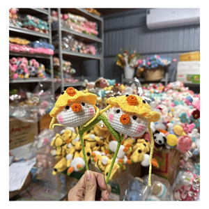 Fleur en crochet, fleur en fil artisanal pour la décoration de mariage, l'emballage cadeau et l'affichage de souvenirs, fabrication vietnamienne - Product Image 1