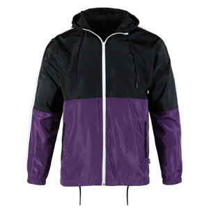 Chaqueta cortavientos larga de nailon para hombre con cremallera, cortavientos ajustado de Invierno para mujer, método de tejido no tejido con apliques teñidos - Product Image 2