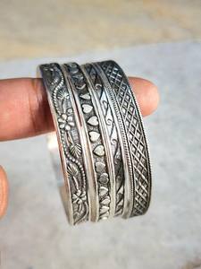 925 argent Sterling plaqué 4 de l'ensemble Boho Texture Vintage bahaméen Bracelet empilable Bracelet pour les femmes mode bijoux en gros - Product Image 3