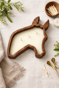 Portavelas Decorativos para el Hogar, Hechos a Mano, Ecológicos, en Forma de Gallo, Recipiente Vacío de Madera de Mango para Decoración Navideña - Product Image 4