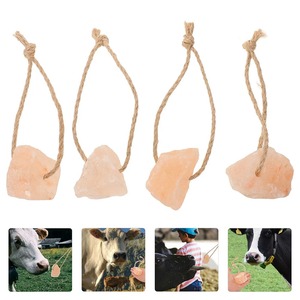 4 piezas Animal lamer sal del Himalaya bloque lámpara estilo Floral aburrimiento juguetes para caballos cabras ciervos conejos - Product Image 2