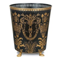 Poubelle sur pied en métal de luxe moderne et élégante pour la maison, le bureau, la salle de bain, la cuisine - Écologique, gain de place, intérieur/extérieur