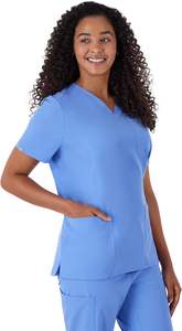 Conjunto de Enfermería de manga corta para mujer, uniformes médicos elásticos transpirables de algodón 100% para uso hospitalario de verano - Product Image 2