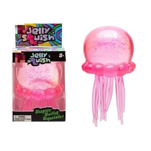 ASMR Glitter Jellyfish Squeeze Toy Stretchy TPR <b>Squishy</b> Sensory Fidget Toy for Anger & Anxiety Management - Product Image 2